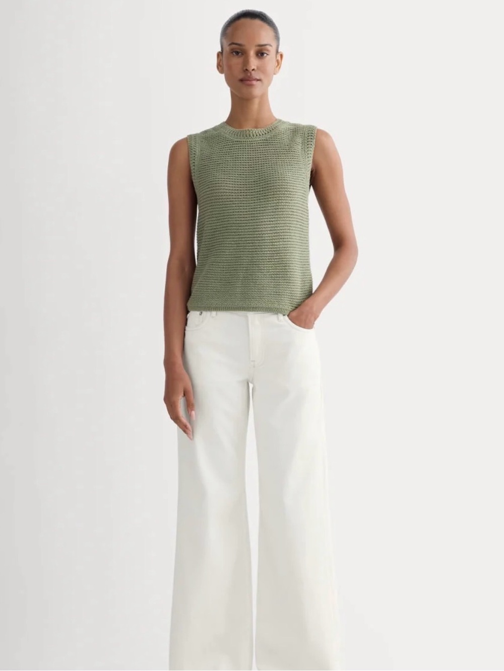 THE ORGANIC COTTON OPEN-STITCH TANK